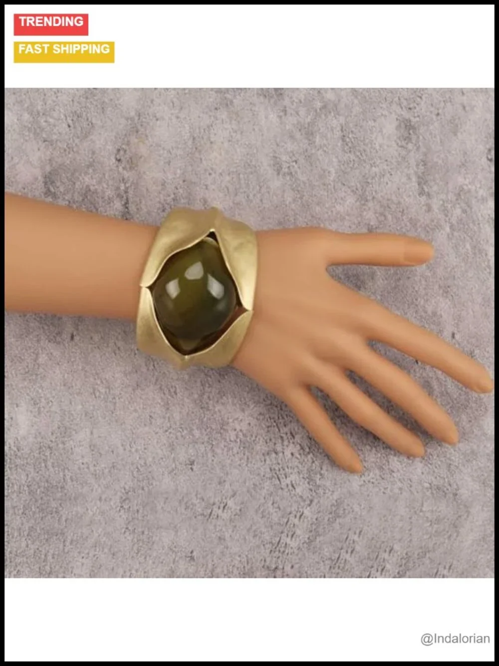 Chunky Gold Bangle Bracelet Statement Cuff Adjustable Open Bangle